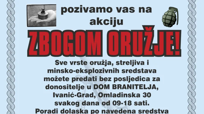 PLAKAT ZBOGOM ORUZJE 2016